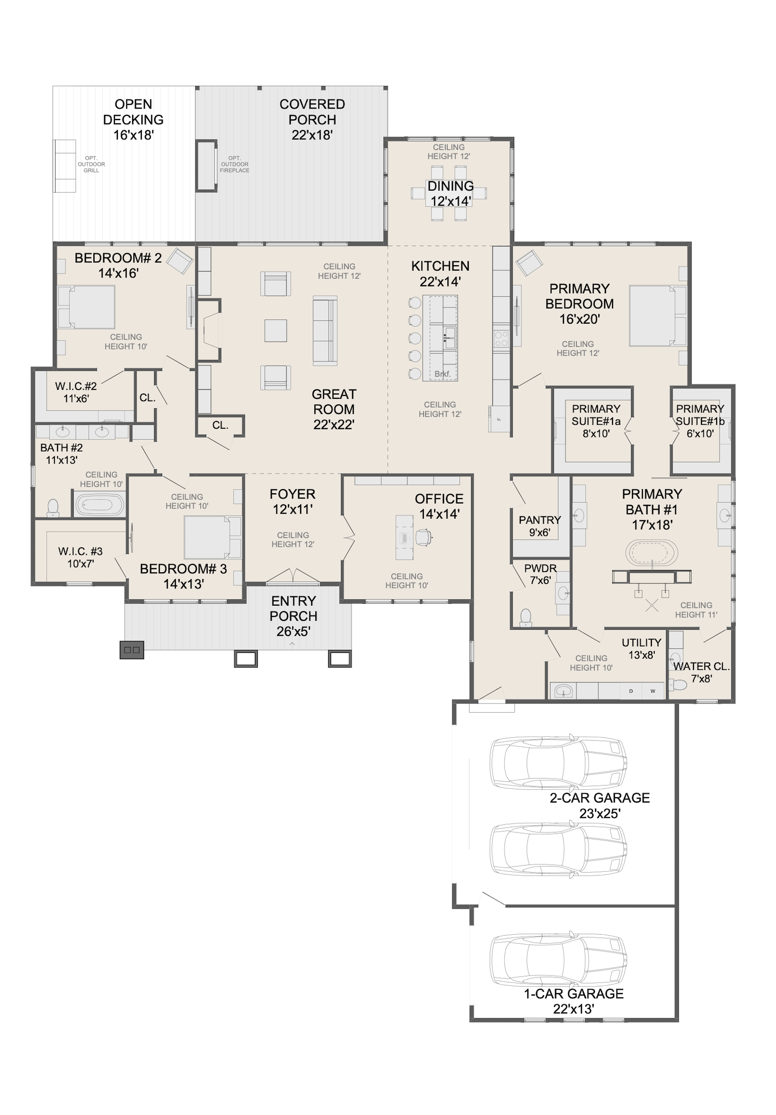 THE RIVERSTONE HOUSE 90, 3 сar, Right (Left Entry). Floor Plans for Family Houses, New House Plans