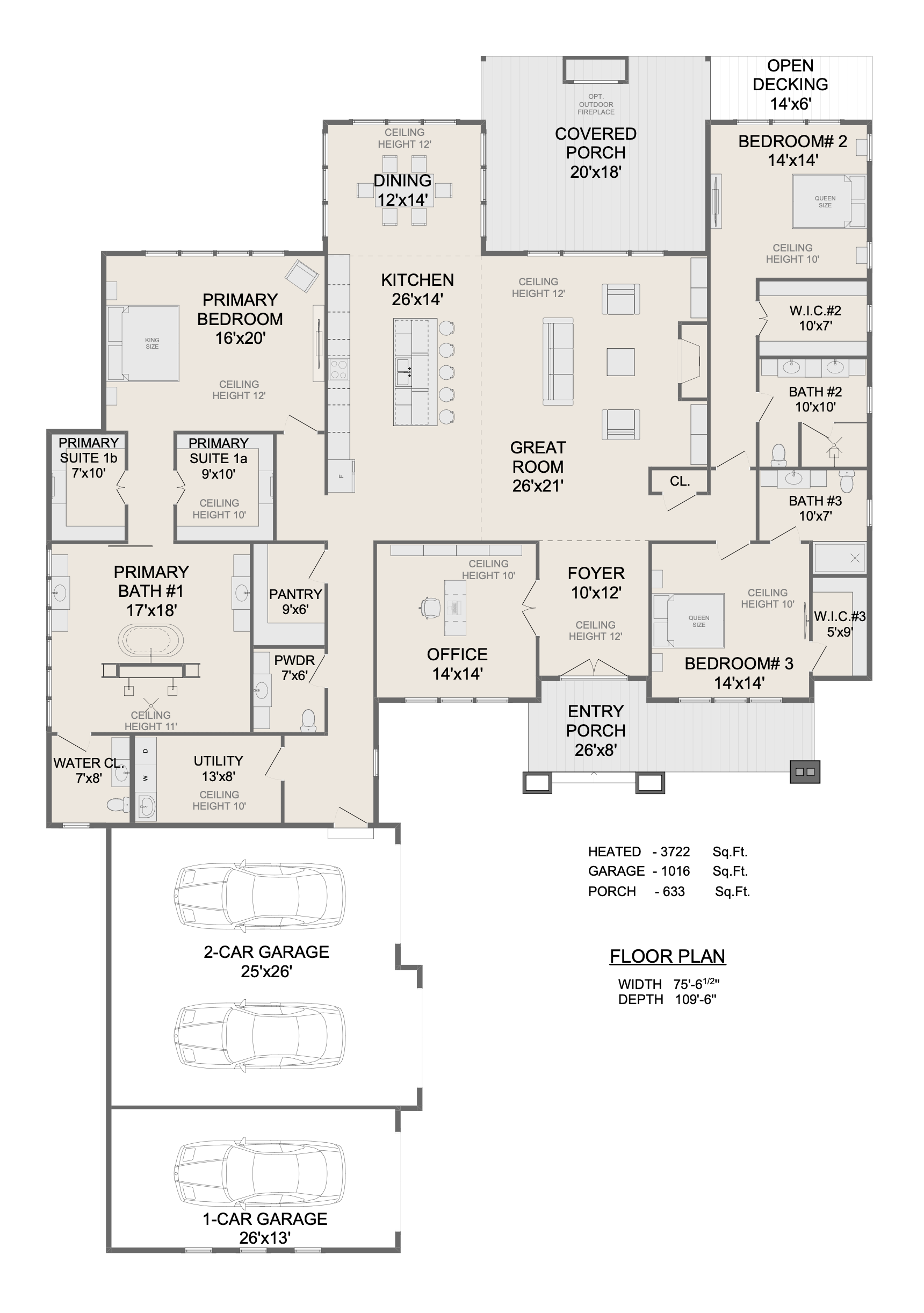 THE RIVERSTONE House 90, 3 сar, Left (Right Entry). Floor Plans for Family Houses, New House Plans